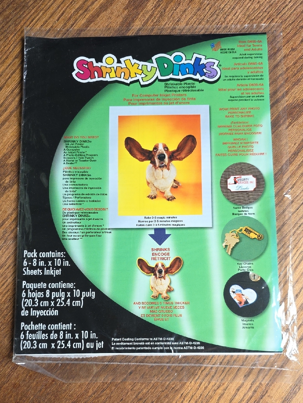 Shrinky Dinks Shrinkable Plastic Inkjet Sheets